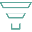 complAIzer Ein stilisiertes Symbol eines Trichters mit drei horizontalen Abschnitten, deren Breite von oben nach unten abnimmt. nextgencomplaince